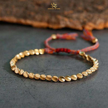 Tibetan Copper Bead Lucky Charm Bracelet